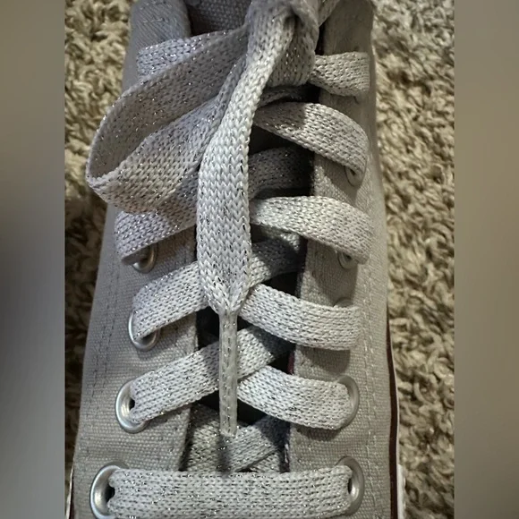 All-Star Chuck Taylor Gray With Glittery Laces - Picture 3 of 6